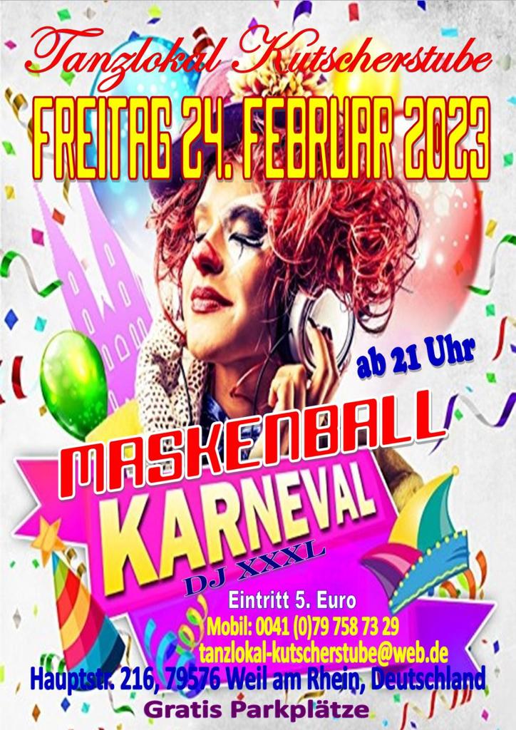 Maskenball Karneval Party